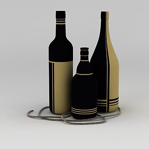 红酒瓶3d模型