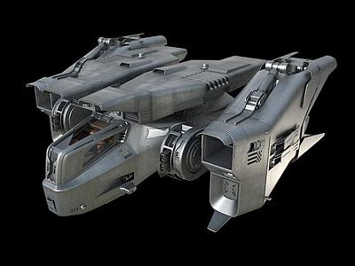 3D飞船战机3d模型3d模型