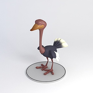 鸭子摆件3d模型