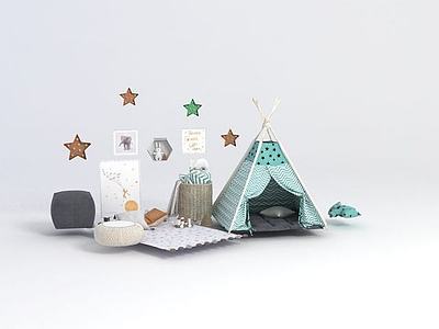 儿童房帐篷3d模型3d模型