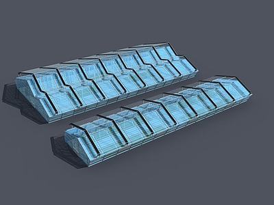 玻璃温室大棚3d模型3d模型
