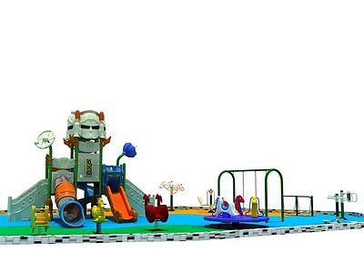 机器人滑梯儿童乐园3d模型3d模型