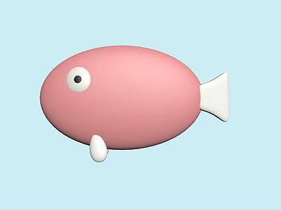 粉红色的鱼3d模型3d模型