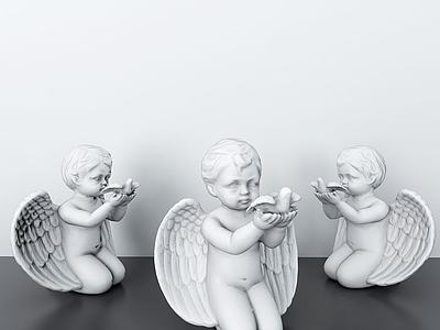 天使宝宝雕塑摆件3d模型3d模型