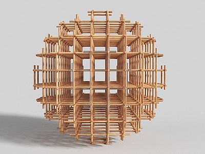 木质艺术摆件3d模型3d模型
