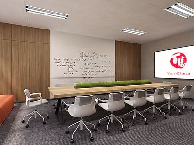 现代会议室3d模型3d模型