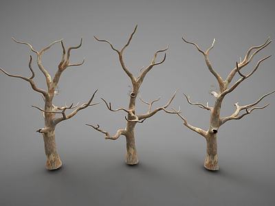 现代树枝装饰品3d模型3d模型