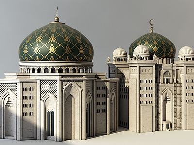 国外伊斯兰建筑外观3d模型3d模型