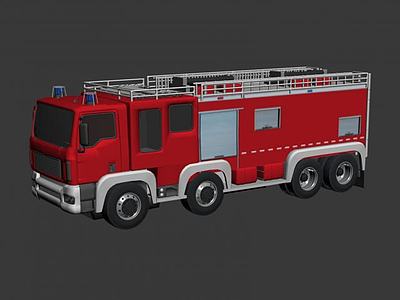 消防供水车3d模型3d模型