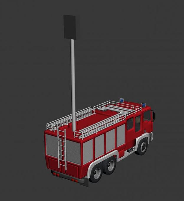 3d消防照明车模型 消防照明车3d模型下载 3d消防照明车模型免费下载