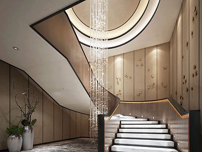 酒店楼梯3d模型3d模型