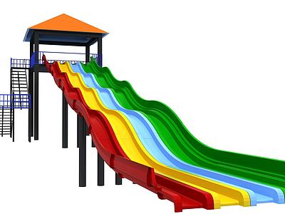 彩虹滑梯3d模型3d模型