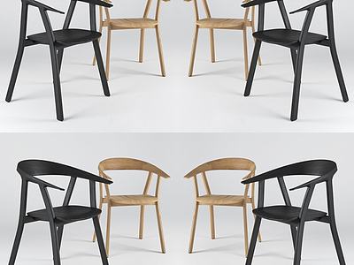现代椅子单椅餐桌椅3d模型3d模型