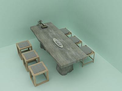 简约创意茶桌3d模型3d模型