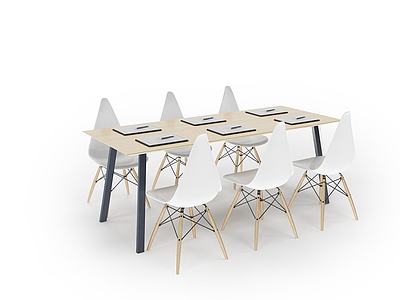 办公桌椅组合3d模型3d模型