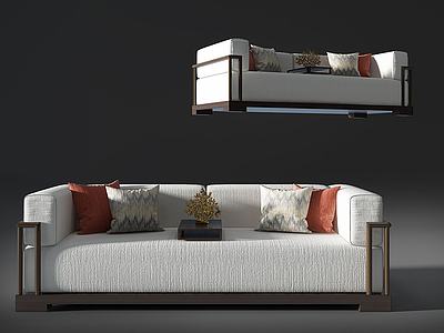 新中式沙发组合3d模型3d模型