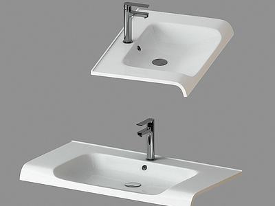 现代卫浴用品洗手台3d模型3d模型