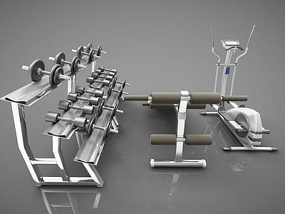 健身房健身器材3d模型3d模型