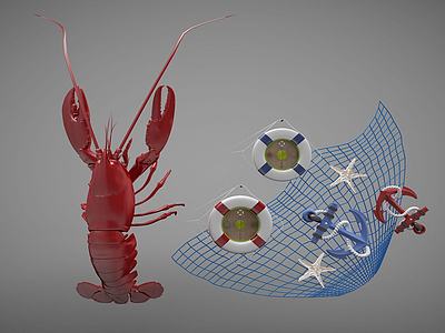 龙虾3d模型3d模型