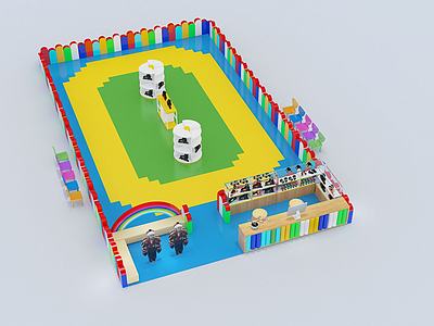 儿童轮滑场3d模型3d模型