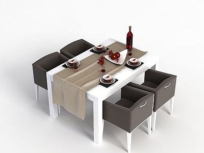 餐桌3d模型3d模型