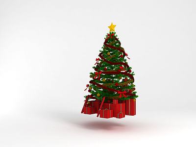 圣诞礼物树3d模型3d模型