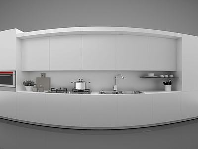 现代风格厨房3d模型3d模型
