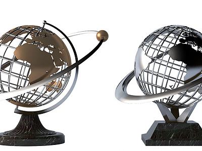 现代地球雕塑3d模型3d模型