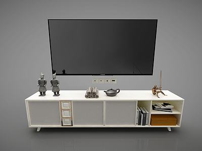 电视柜及电视3d模型3d模型