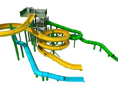大型滑梯游乐设施3d模型3d模型