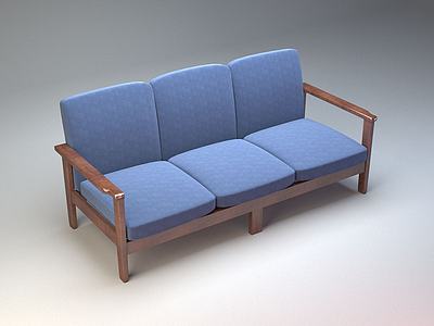 三人沙发3d模型3d模型
