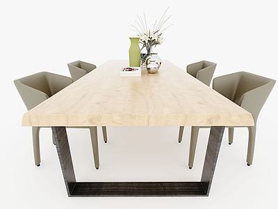 现代餐桌椅3d模型3d模型
