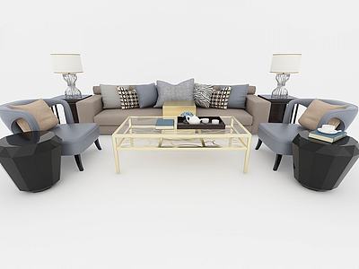 沙发茶几组合3d模型3d模型