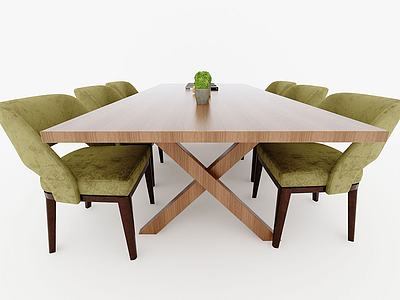 现代餐桌椅3d模型3d模型