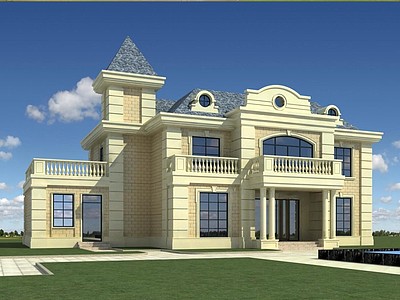 法式别墅3d模型3d模型