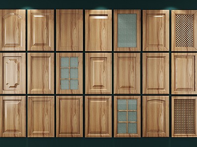 橱柜门衣柜门门板组合3d模型3d模型