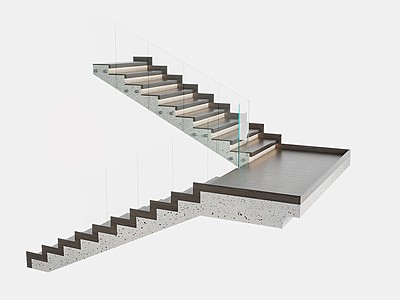 现代楼梯3d模型3d模型
