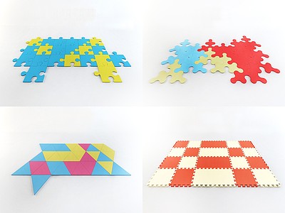 现代儿童拼图地毯组合3d模型3d模型