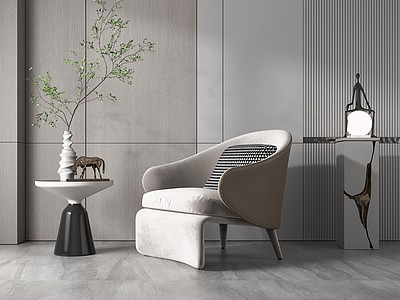 现代单人沙发3d模型3d模型