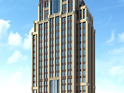 欧式高层酒店办公楼3d模型3d模型