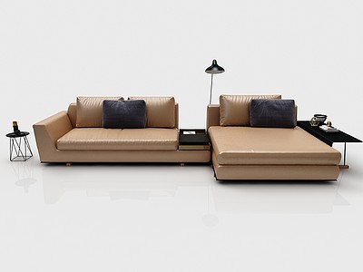 现代风格转角沙发3d模型3d模型