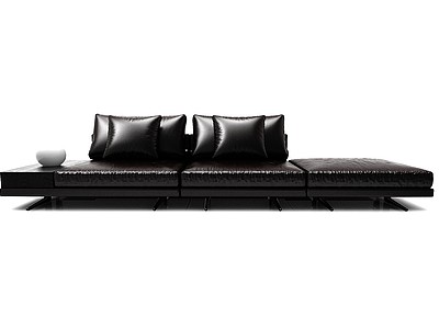 现代风格皮沙发3d模型3d模型