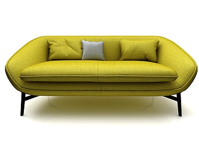 现代风格双人沙发3d模型3d模型