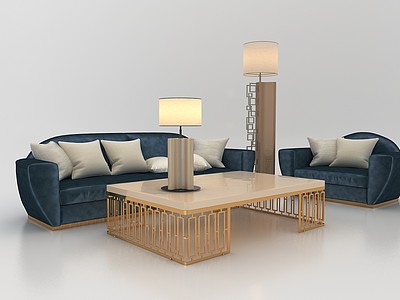 现代风格休闲沙发3d模型3d模型