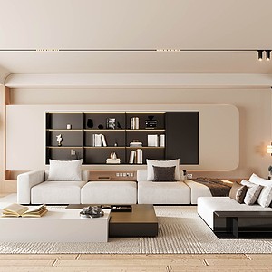 现代风格客厅3d模型