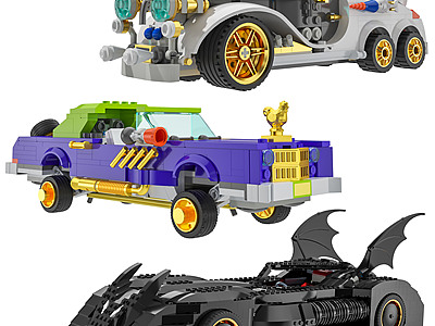 现代乐高蝙蝠侠车辆组合模型3d模型