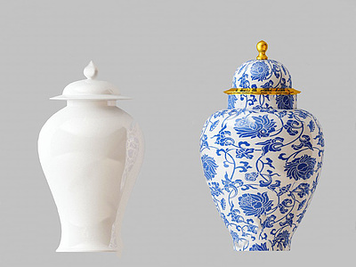 中式陶瓷器皿模型3d模型