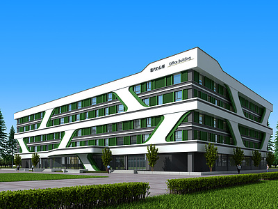 科技多层办公楼模型3d模型