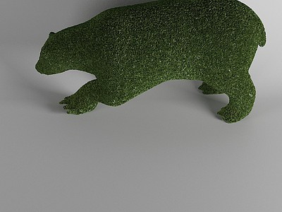 动物绿植雕塑景观小品熊模型3d模型