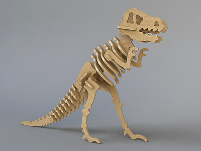 北欧恐龙雕刻玩具模型3d模型